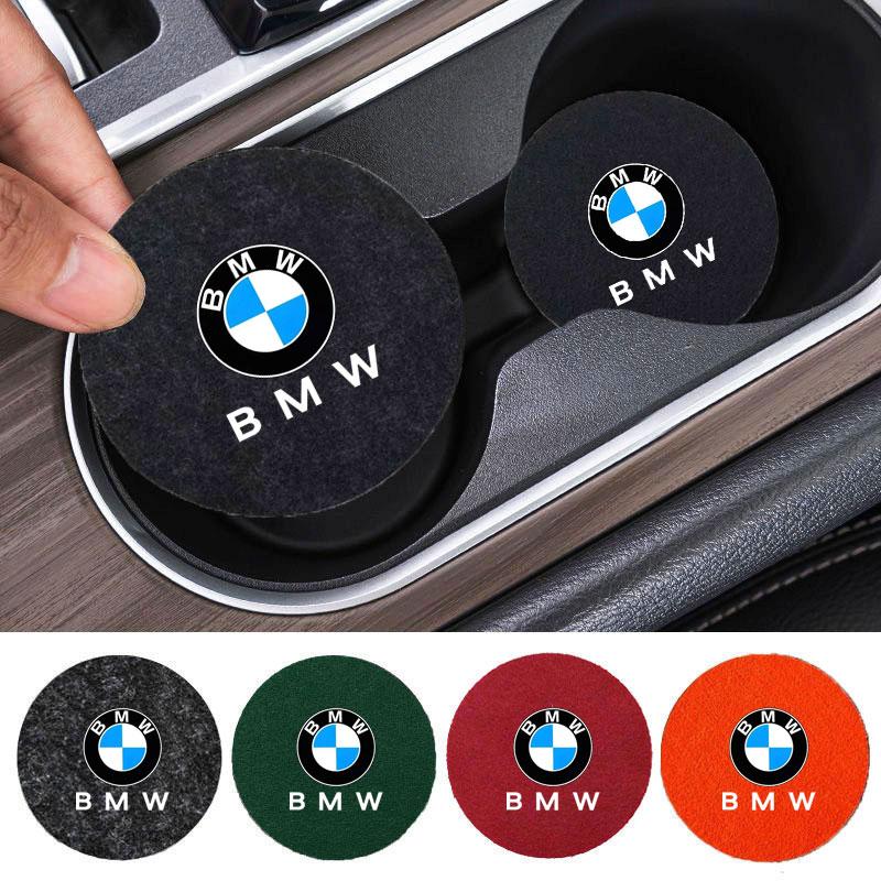MLKQ6 Car Coaster Water Cup Bottle Holder Anti-slip Pad Mat Decoration For BMW e46 e90 e60 f30 f10 e39 f20 e36 g20 g30 e87 Accessories
