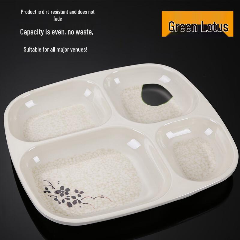 Tangyu Melamine Four-Compartment Meal Plate