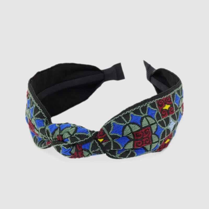 LALA Ethnic Lattice Hairband - DGRAY