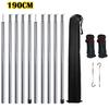 Set of 2 Tent Poles Adjustable Tarp Poles Steel Rods for Tarp Canopy Hiking Camping Replacement with Pegs & Reflective Ropes