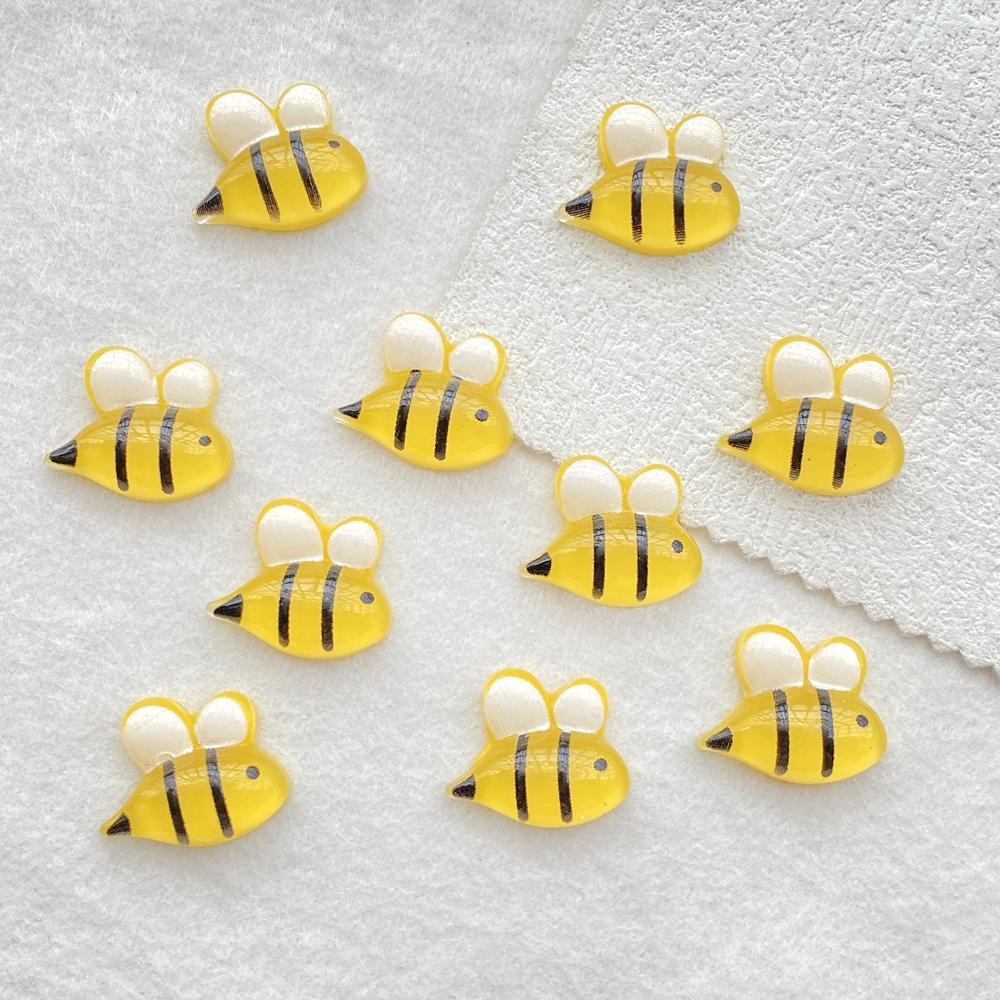 20Pcs New large size Cute Resin Cartoon yellow bee Flat Back Scrapbooking DIY Jewelry Craft Decoration Accessories