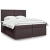 Maison Exclusive - Estrado de ripas de cama com colchão Castanho escuro 200x200 cm