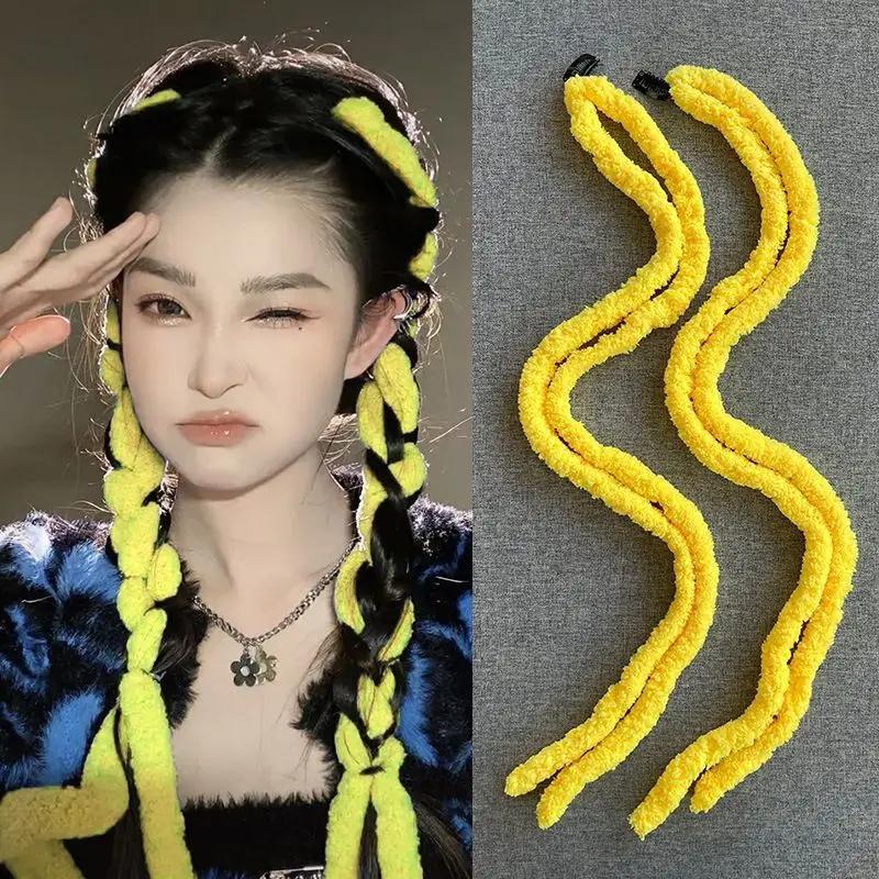 

70 см радужные цветные косы для волос, пряди для африканской косы для девочек, сделай сам, хвост, ленты для волос, женские аксессуары для укладки волос