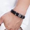 1 European and American Retro MEN'S Magnetic Buckle Bracelet, PU Alloy Woven Leather Bracelet, Couple Bracelet Trend-808057