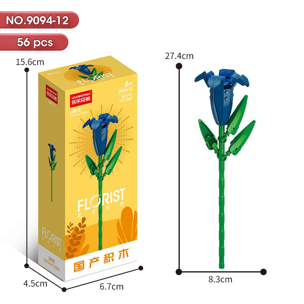 Hot Creative Small Building Block Flower Art Classic Brick Mini Potted Plant Gift For Girls Desk Decoration Simple Assembly Toys