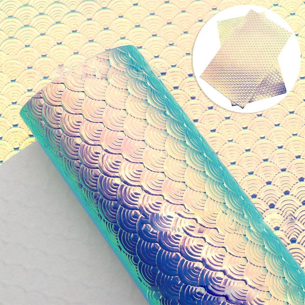 Bump Texture Fish Scales Fabric Sheets Fish Scales Waterproof Bump Texture Fabric Sheets Faux Synthetic Leather Fabric Sheets