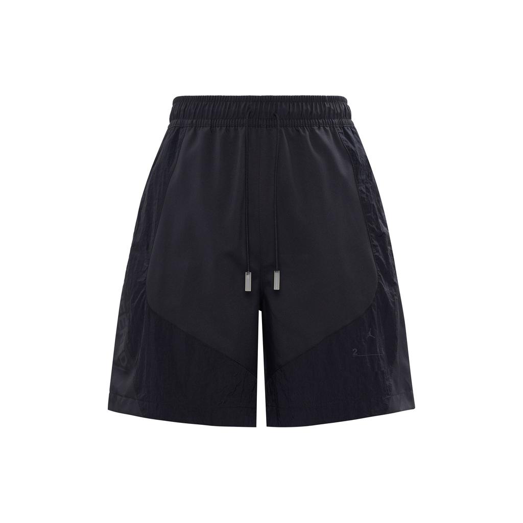 Jordan Solid Drawstring Straight-Leg Shorts Men Bottoms Black DX9642-010