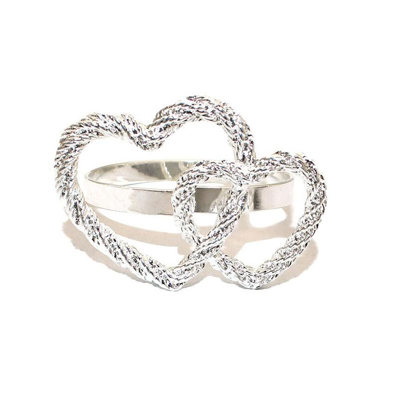 12pcs Bowknot Napkin Rings Metal Gold Silver Napkin Holder Thanksgiving Wedding Banquet Western Restaurant Table Decorations
