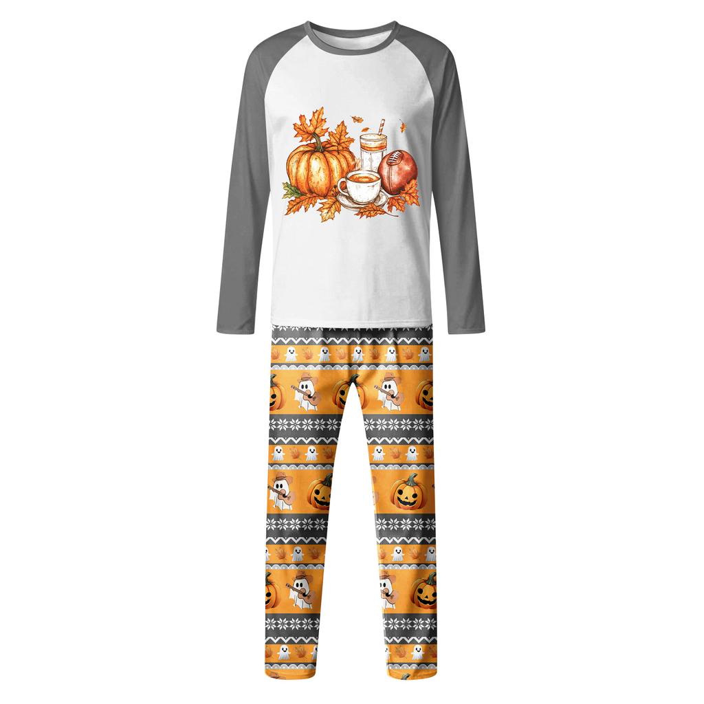Halloween Print Family Matching Long Sleeved Parent-child Suit Home Clothes Suit Fall