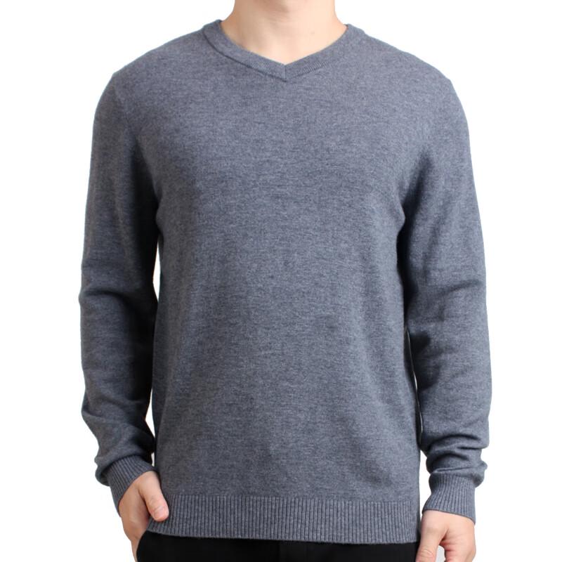 Men s Business Casual V-Neck Long-Sleeve Wool Sweater 54