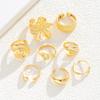 Anillo Vintage de Diseño Suave de Concha de Flor Juego de Anillos Moda Elegante Bohemio Estrella de Mar Anillo Personalizado Fiesta Vacaciones Uso Diario Joyería