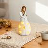 Candlestick Hollow Love Pattern LED Light Living Room Ambiance Lamp Warm Touch Resin Lamp Home Decor Mother Day Gift