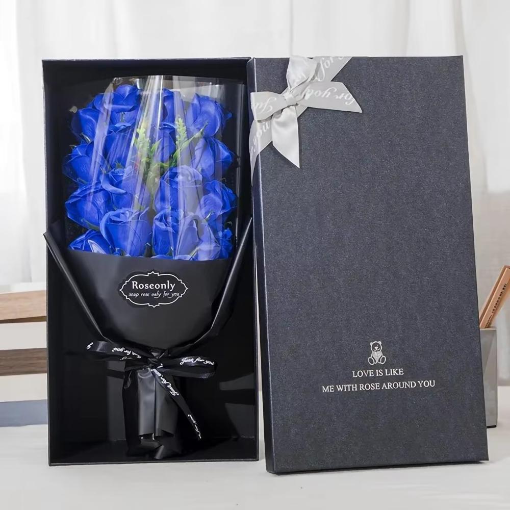 Artificial Flower Bouquets Rose Bouquet Gift Box For Girlfriend Mother Christmas Valentine'S Day Birthday Wedding Gift