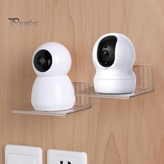 Transparent Wall Mount Shelf No Drill Anti Slip Great Load Bearing Bathroom Living Room Storage Rack