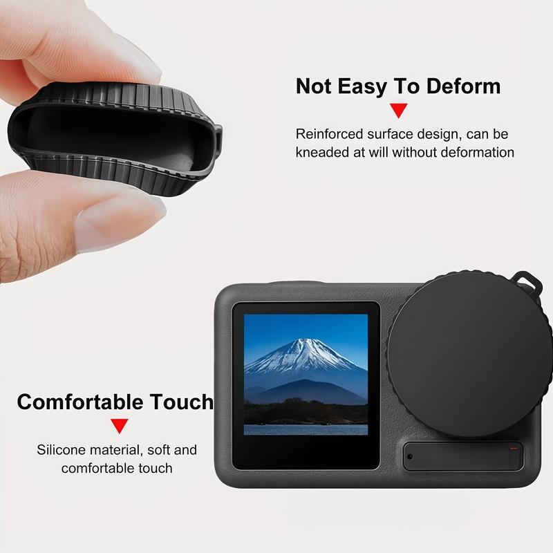 9+2Pack Lens Tempered Glass Screen Protector Kit for DJI Osmo Action 5Pro/4/3 Camera with Silicone Lens Cover Ultra HD Hardness