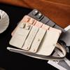 Roll Up Design Jewelry Storage Bag PU Leather Ring Holder Durable Jewelry Roll Bag  Travel Use