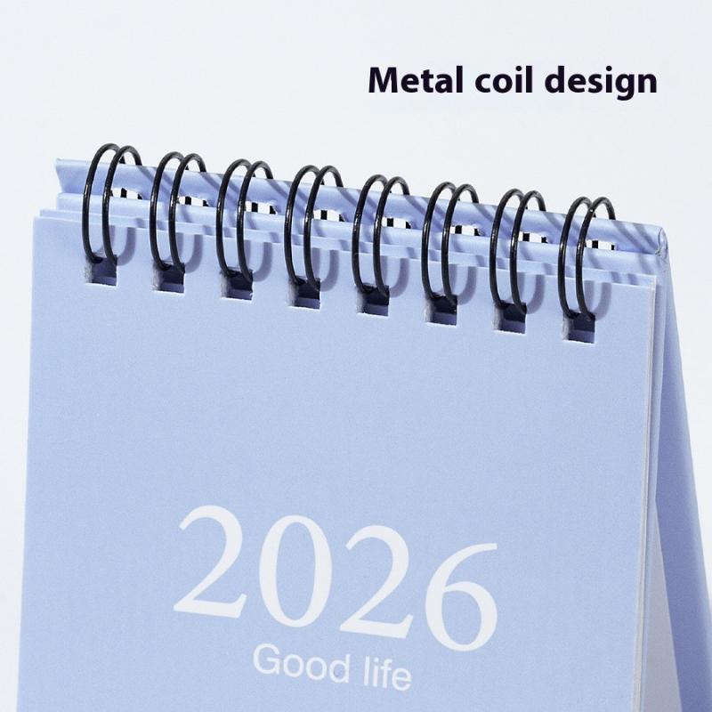 Mini Tischkalender 2026 Klein Stehend Umblätterbar Wochenkalender Kreativer Spiralgebundener Kalender Planer Für Tägliche Terminplanung