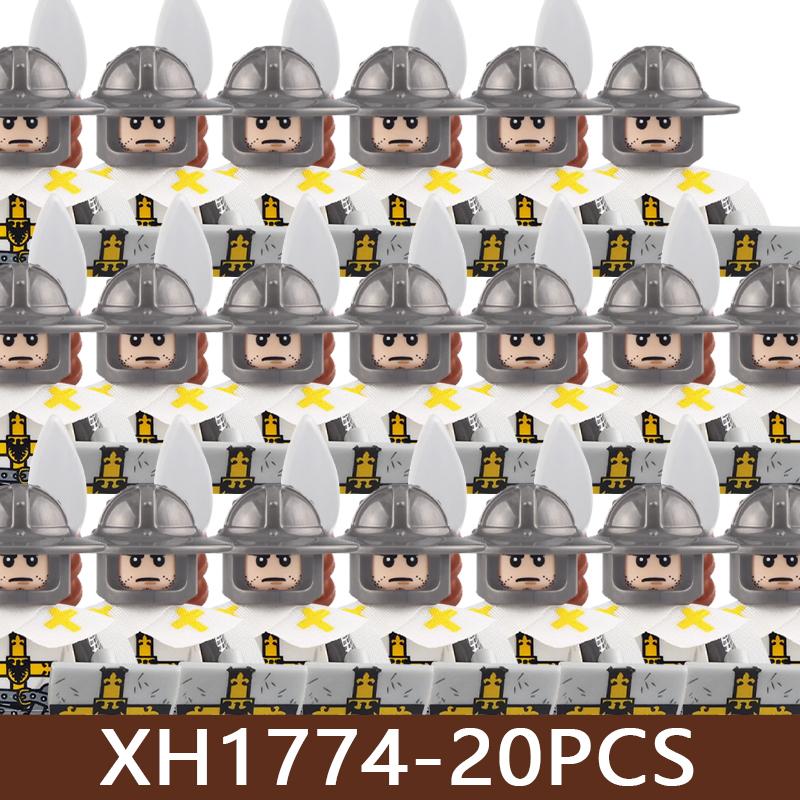 חיילים רומאים צבאיים מימי הביניים דמויות אבני בניין טירה אביר צלבנים מפקד ויקינג לוחם מצרי לבנים צעצועים מתנות