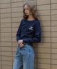 GREENBUTTER Waffle Long Sleeve Tee (Navy)