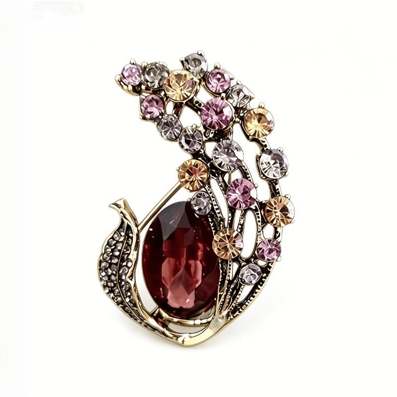 Luxurious Shiny Brooch European and American Style Alloy Brooch, Elegant and Luxurious, Shiny Brooch, Fashionable