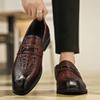Sneakers Mens Dress Shoes Retro Male Leather Business Male Baroque Shoes Casual Outdoor Mens Oxford Footwear