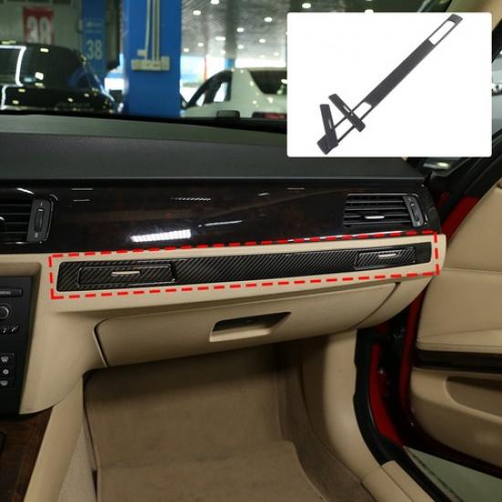 Matte Black Passenger Side Cup Holder Trim Strip for BMW 3 Series E90 2005-12