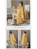 Women's Solid Color Korean Style Down Jacket - Medium To Long, Thickened, Loose Fit, Stand Collar, Cold-Proof, Large Size.