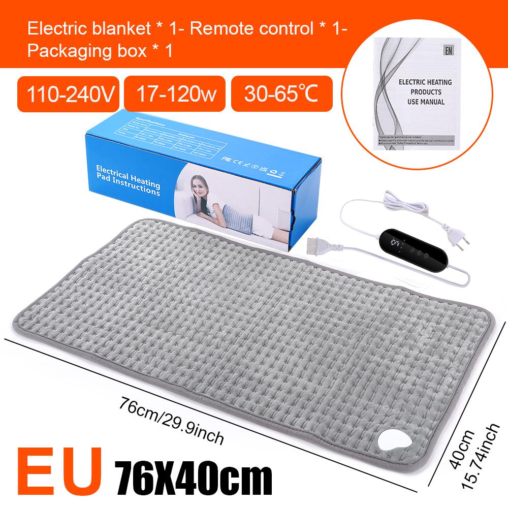 Eu Plus Standard Electric Heating Blanket Multi-Functional Warming Blanket Protects Waist Shoulders Neck Winter Warmth Item