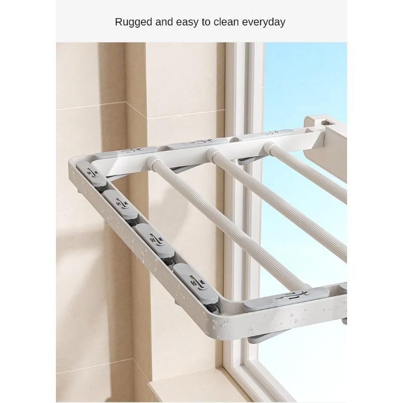 1PACK Folding Clothes Racks Wall Mounted Drying Clip Windproof Clip Clothing Rack Hanger Household Sock Drying Clothes Clotheslines