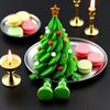Green 3D Printed Christmas Tree Colorful Christmas Tree Model Articulated Tabletop Decor  Office