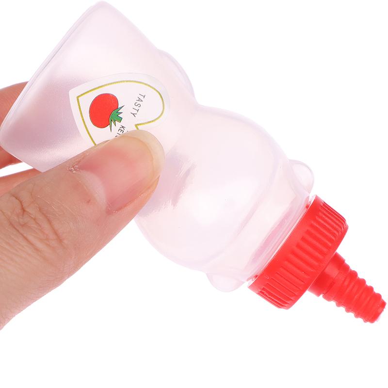 4Pcs Cartoon Mini Bear Sauce Squeeze Bottle Mini Bento Box Soy Sauce Box Tomato Sauce Honey Salad Sauce Container Accessories