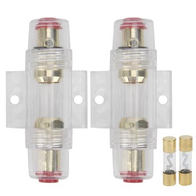 2 Stück Auto Audio AGU Sicherungshalter W60A 80A Sicherungen Sicherungshalter für 4 6 8 Gauge Kabel 12?24V