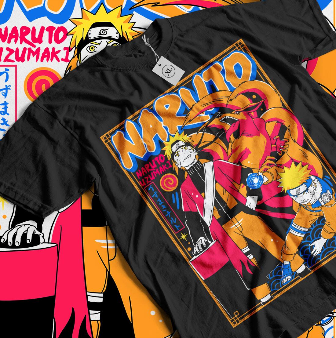 Naruto Itachi Uchiha T-shirt Pain Akatsuki Tee Horror Anime GifT-shirt All Size M
