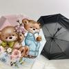 1pc Teddy Bears Flowers Automatic Folding Umbrella, Heavy Duty 8 Rib Iron Frame,  Suitable for Travel, Daily Use, Birthday, Decor Gift m0104025