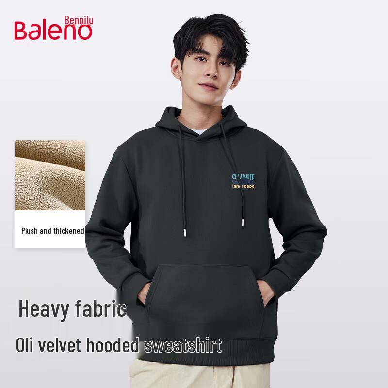 

Baleno Men s Hooded Fleece Lined Pullover Sweatshirt 3XL
