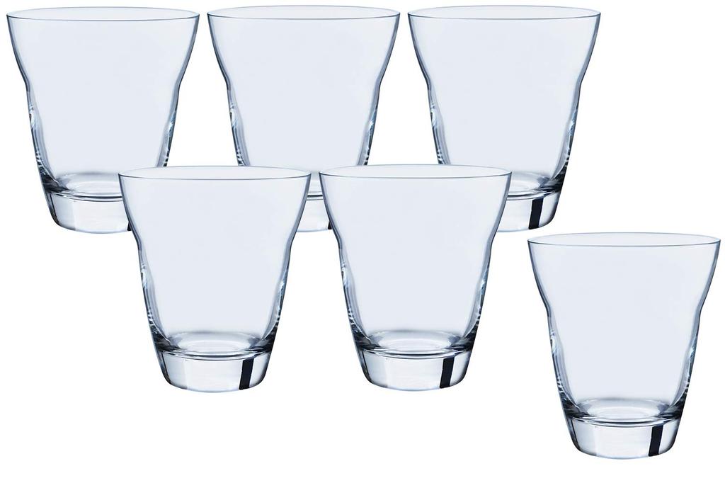 Toyo Sasaki Glasbecher, Glas, Softdrinkbecher, 330 ml, 6er-Set, hergestellt in Japan, spülmaschinenfest, unzerbrechlicher Glasbecher, Kaffeeglas, Saftglas