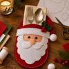 Christmas Table Decoration Felt Cutlery Holder DIY Kit, Holiday Flatware Pouch Craft Reindeer Dining Setting Set, Handmade Utensil Sleeve for