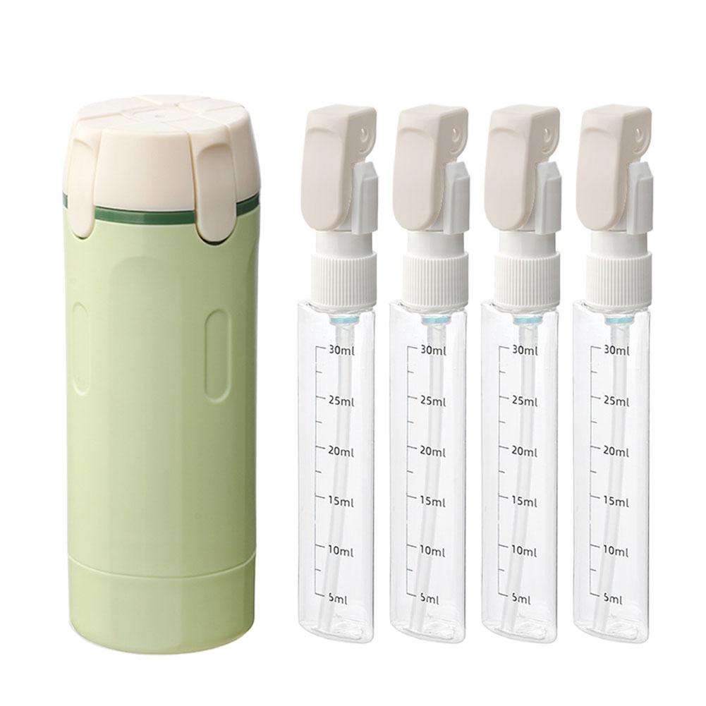 4In1 Portable Leakproof Travel Bottle Set Shampoo Toiletry Container Shower Gel Cosmetics Storage Dispensing Bottles Tool