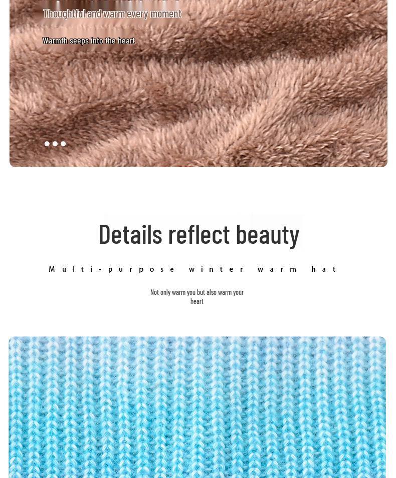 Gradient Korean-Style Knitted Hat Set: Warm, Thick, Cold-Proof with Ear Protection for Autumn & Winter