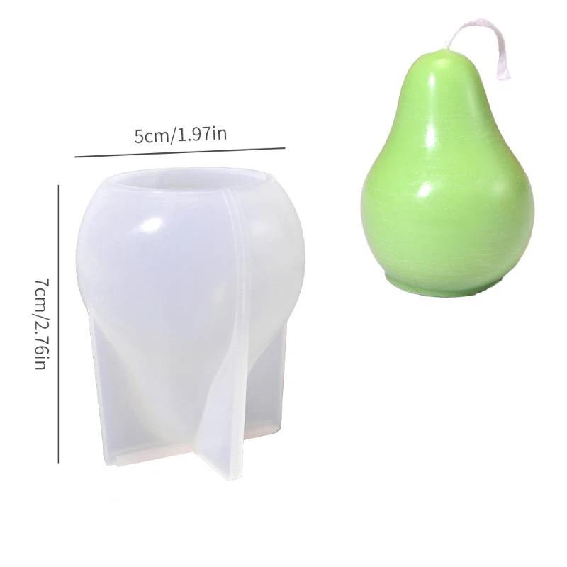 3D Fruit Silicone Candle Molds Food Grade Non-Stick for DIY Baking Candle Soap Home Kitchen Decor Crafts