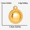 6pcs Real Gold Plated Sun Moon Star Charm Cross Stainless Steel Charms For Jewelry Making Supplies Flower Heart Handmade Pendant