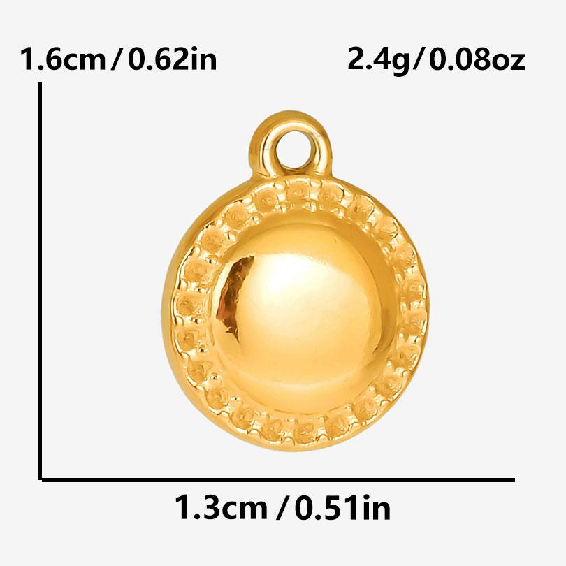 6pcs Real Gold Plated Sun Moon Star Charm Cross Stainless Steel Charms For Jewelry Making Supplies Flower Heart Handmade Pendant