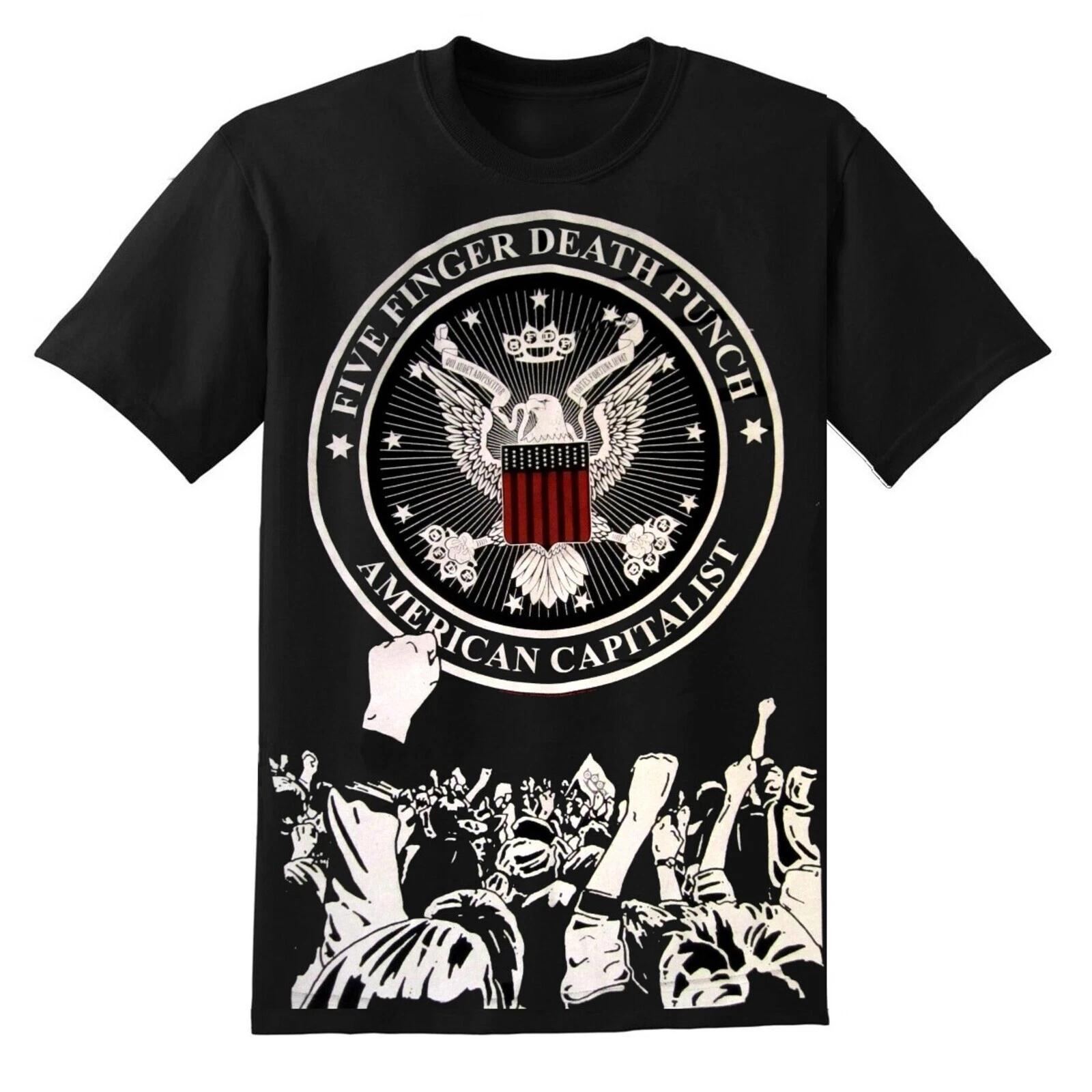 FIVE FINGER DEATH PUNCH cd lgo American Capitalist REVOLT Official SHIRT LRG oop L