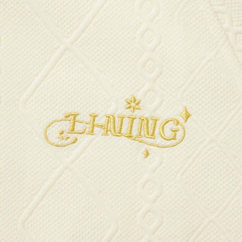 Li Ning Daily Prosperity Series CNY Zodiac Year Casual Simple Solid Color Stand Collar Pullover Sweatshirt Women Sweatshirt Off-White AWDV188-5