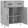 Sideboard Concrete Grey 69.5 x 34 x 90 cm Wood Based Panel