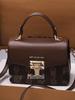 Women's Korean Style Color Block Retro Crossbody Handbag with Luxe Texture