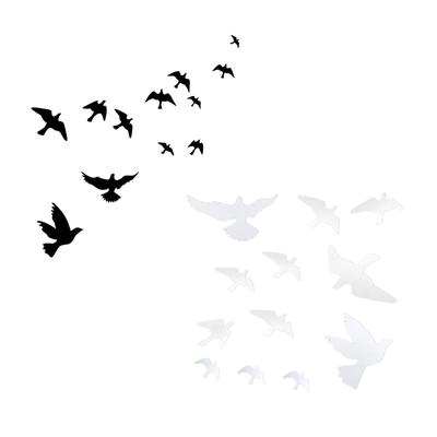 Autocollants de fenêtre en PVC pour oiseaux, papier peint décoratif autocollant pour pigeons volants, décoration de portes et fenêtres