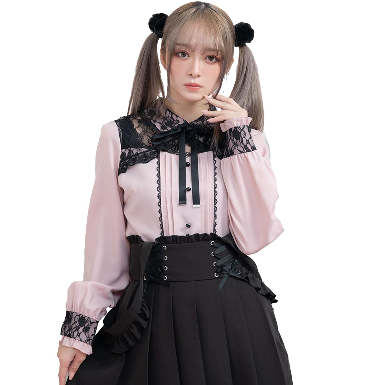 

Дорогой Мой Любовь Болеро Кокетка Кружево Лента Мина Розовый Женская Блузка, Массовое Производство, Стиль, Yumetenbo, розовый