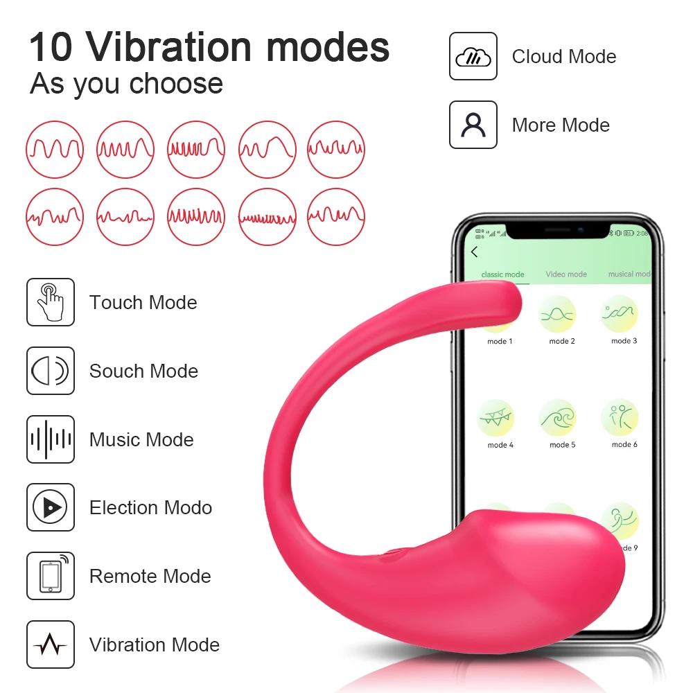 App Vibrators For Women Long Distance Bluetooth G Spot Dildo Wear Vibrating Egg Female Vaginal Ball Panties Sex Toys For Couples