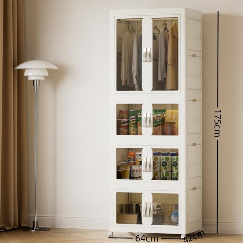 Foldable Multi-layer Wardrobe Household Dustproof Partition Closet Storage Wardrobe Bedroom Open Storage Folding Bins